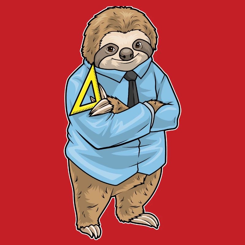 Sloth Math Teacher Triangle