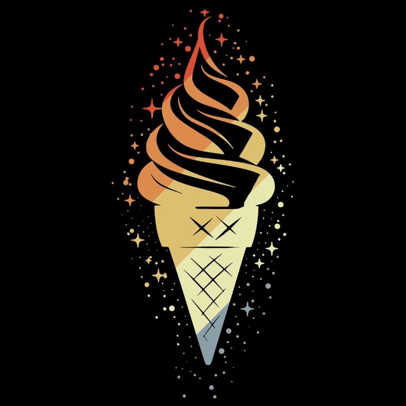 Cornet de crème glacée vintage