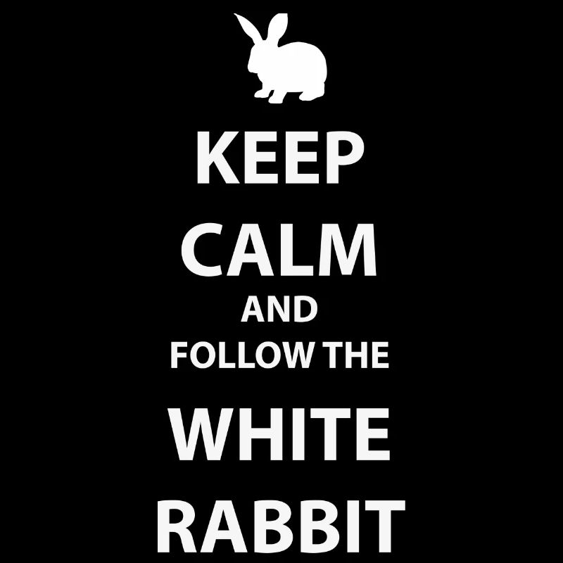 White Rabbit Keep Calm Motif