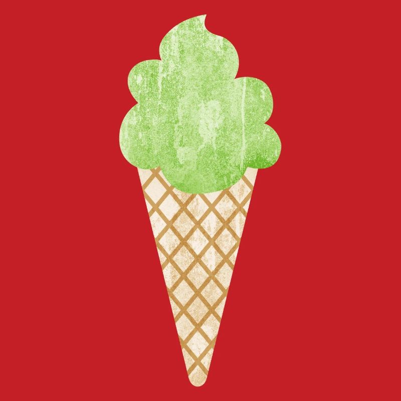 Cornet de crème glacée Cornet de crème glacée Woodruff vert