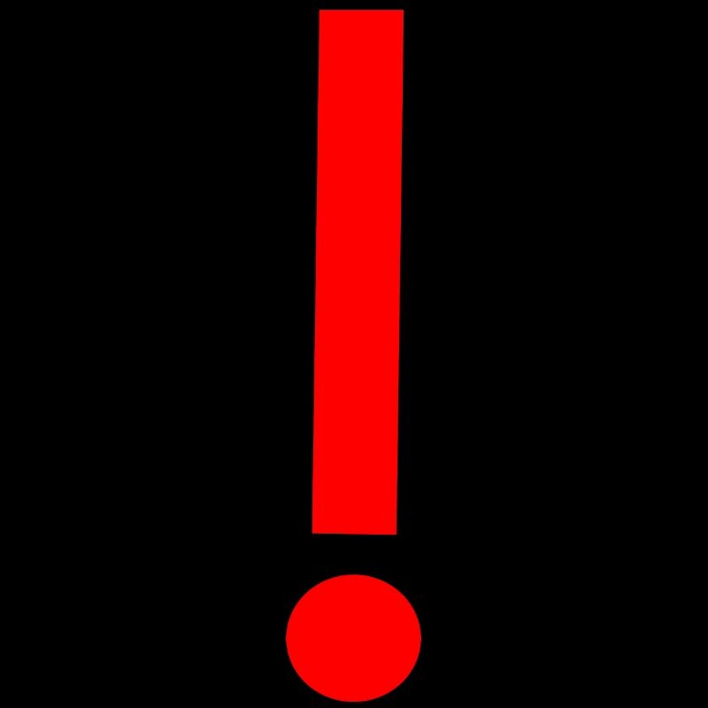 Red exclamation mark, template, pattern