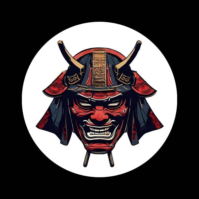 Roter Oni Dämonenhelm