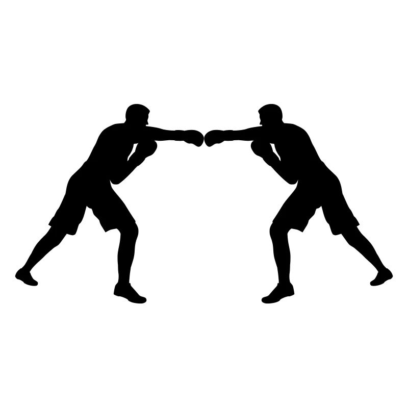 Unity through colours! Two colorful boxing figures in the Gle