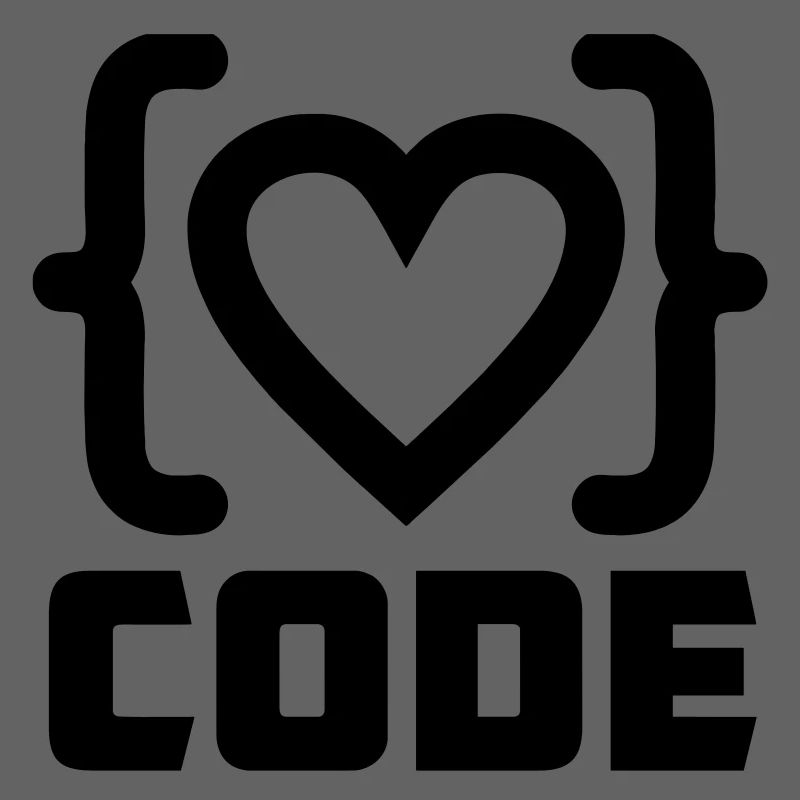 Logo de code de programmeur cardiaque avec texte CODE