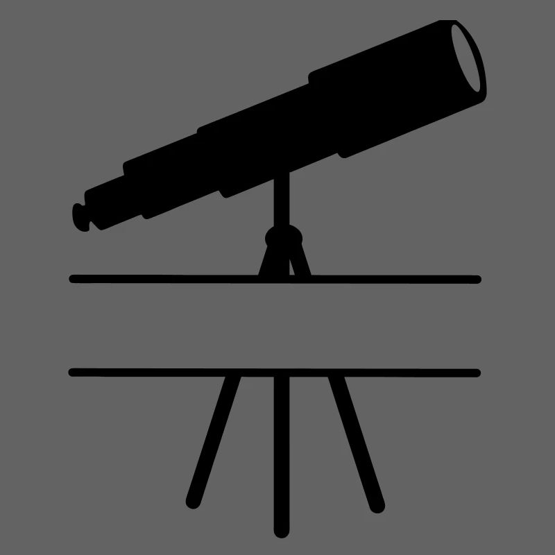 Teleskop-Schattenbild mit Leerzeichen oder Balken