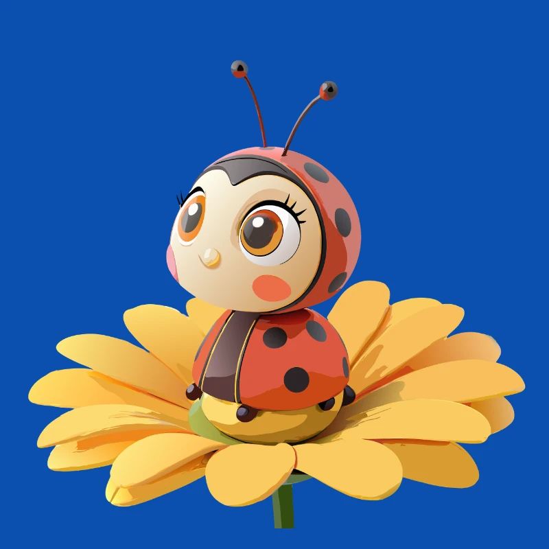 Cute ladybug on a flower