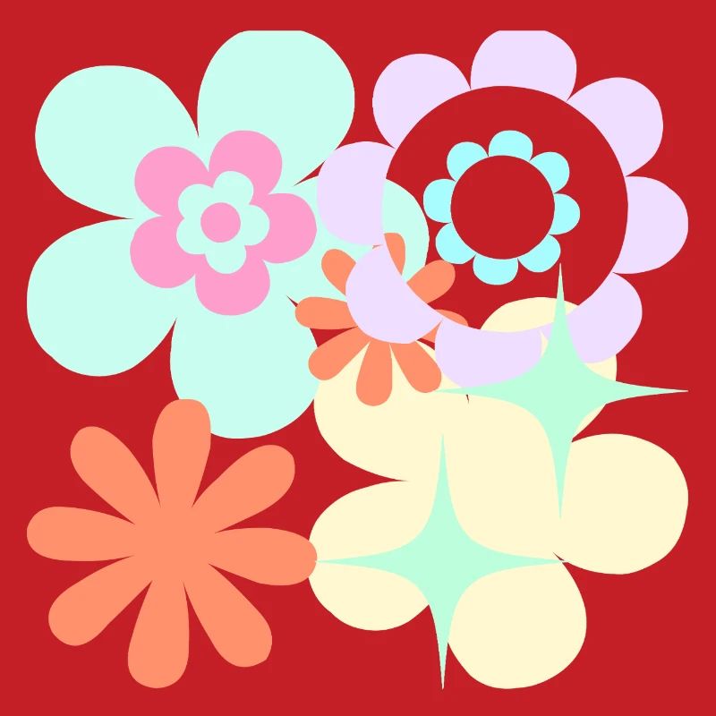 Blossom Pop Retro Pattern