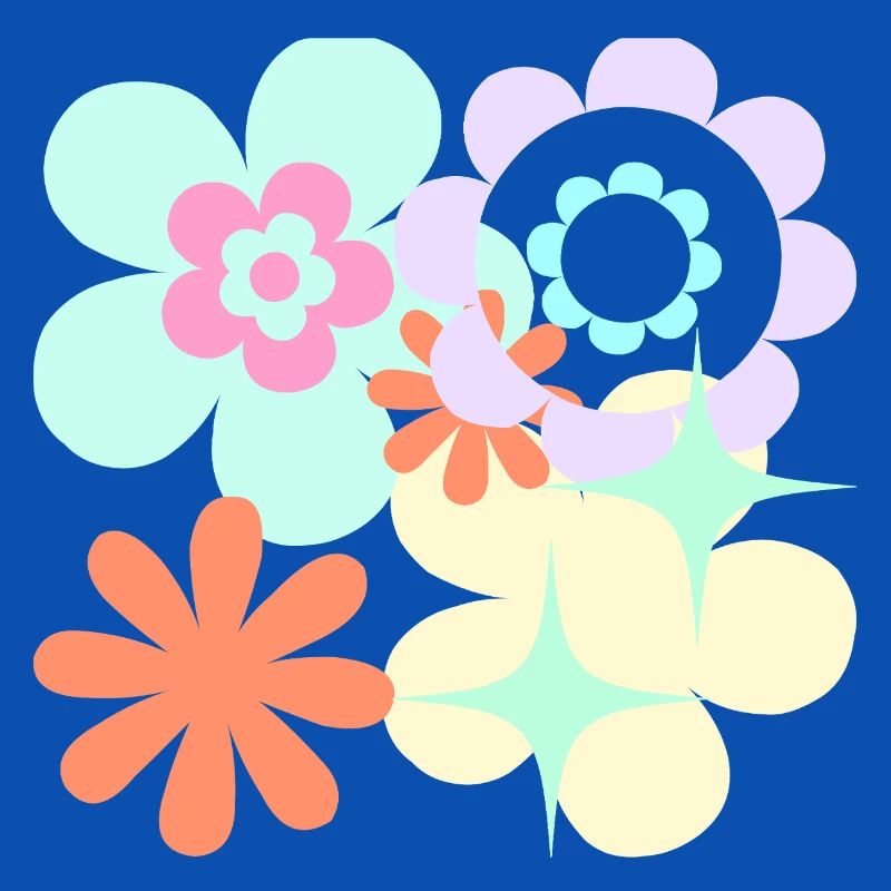 Blossom Pop Retro Pattern