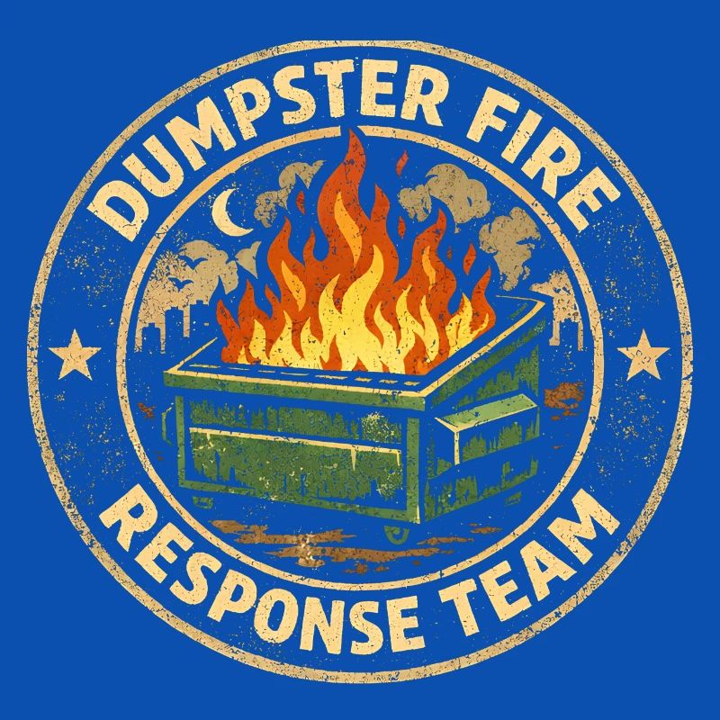 Garbage can fire response team Lustiger Müllgarbinnbra