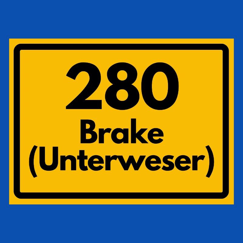 OLD POSTCODE ZIP CODE RETRO 2880 BRAKE UNTERWESER!