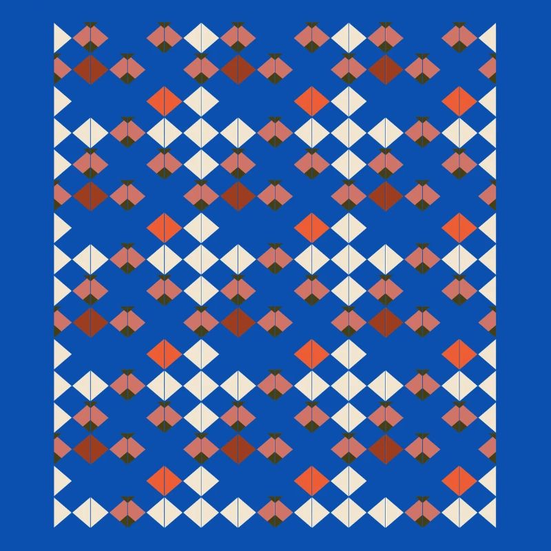 Geometric Diamond Quilt Pattern