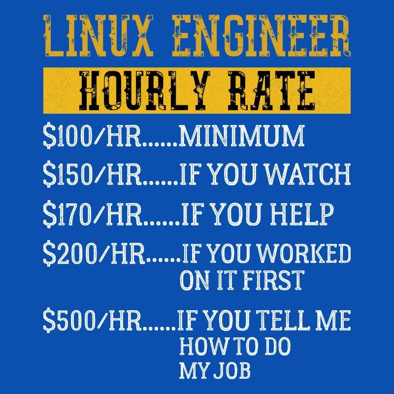 Linux Engineer Stundensatz Mechaniker Arbeitsrate