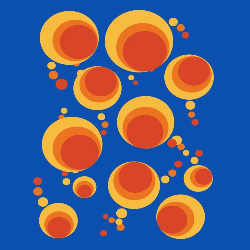 50's 60's Polka Dot Circle Style Pattern