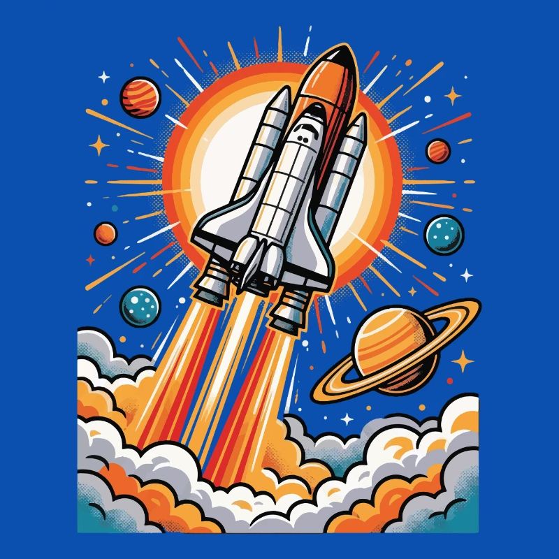 Explosion de fusée dans l’espace