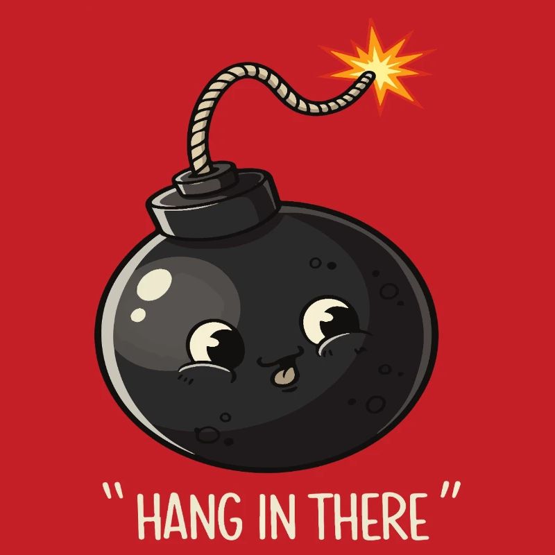 Kawaii Exploding Bomb Comic Design