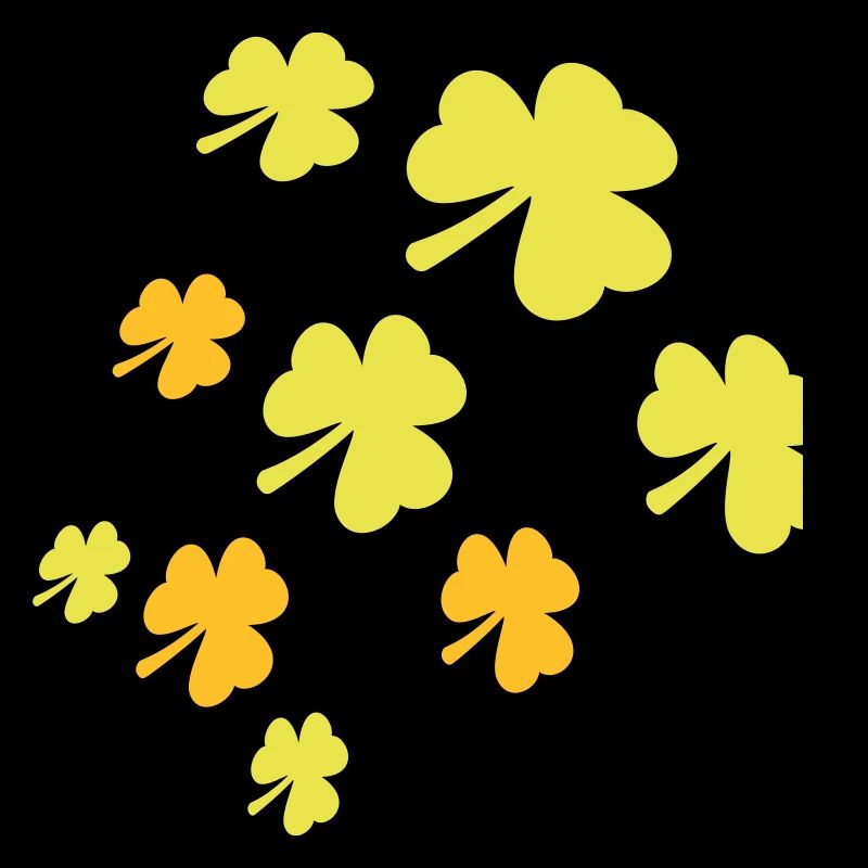 Shamrock Many Three-Leaf Leaves Green Pattern