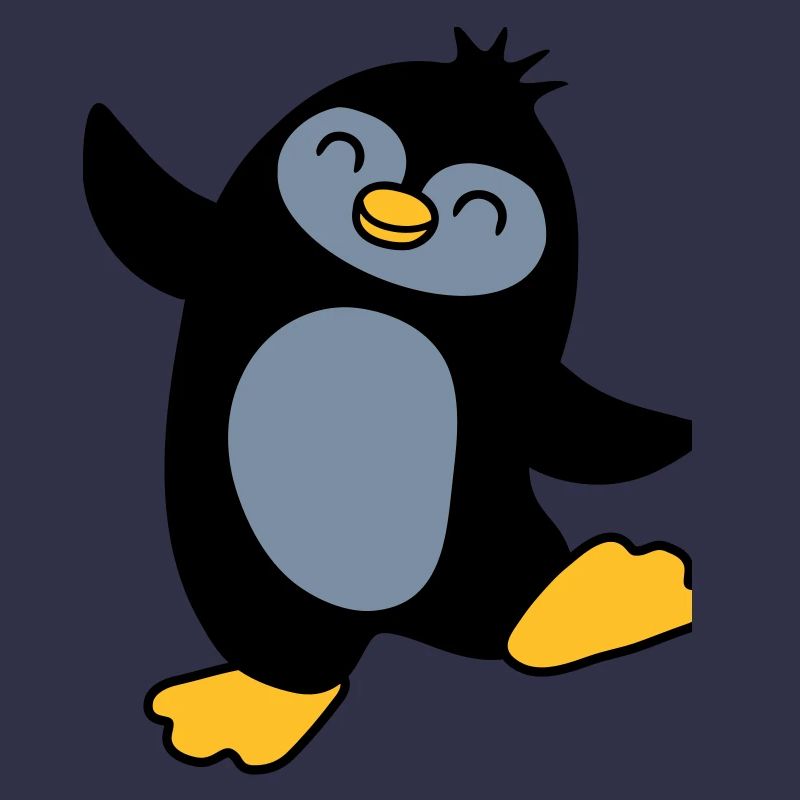 Happy cute penguin dancing