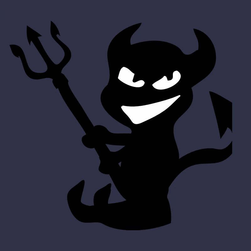 Smile evil with trident