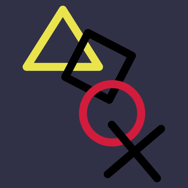 X square triangle icons controller game circle lo