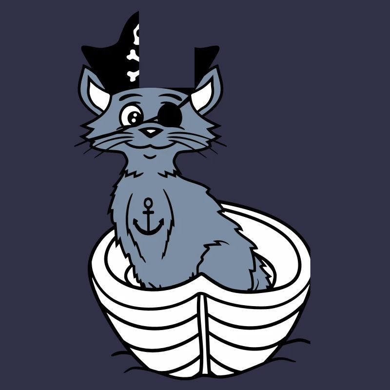 Pirate Cat Buccaneer Eye Patch Hat Bateau à rames