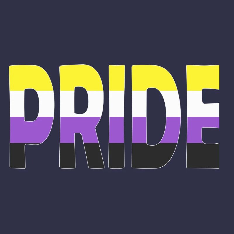 Pride lettering Non-Binary Non-Binary LGBTQ