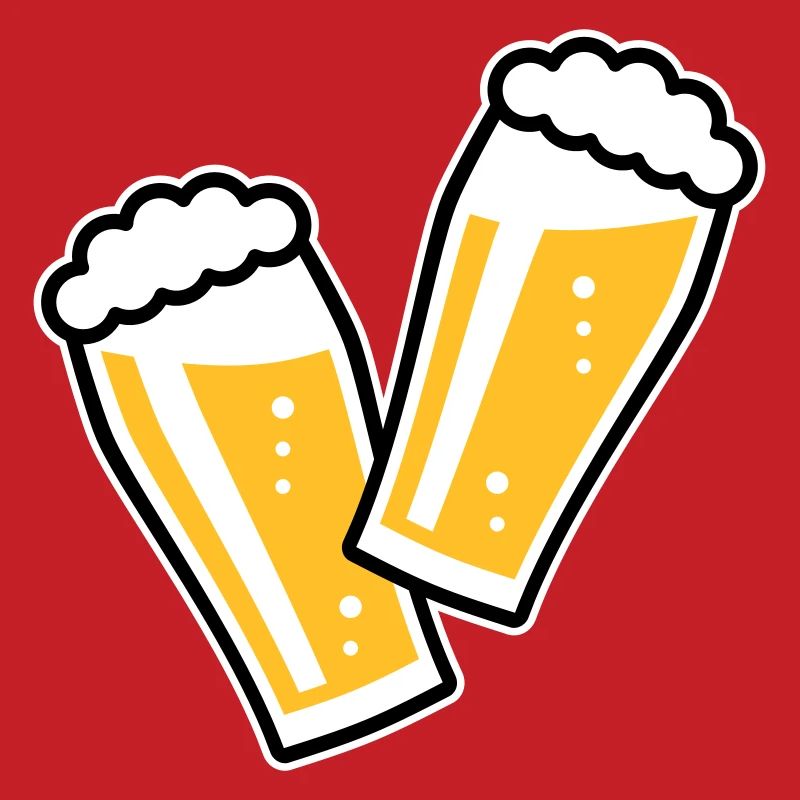 2 Toasting Beer Glasses (Cheers / Pale Ale / 3C)