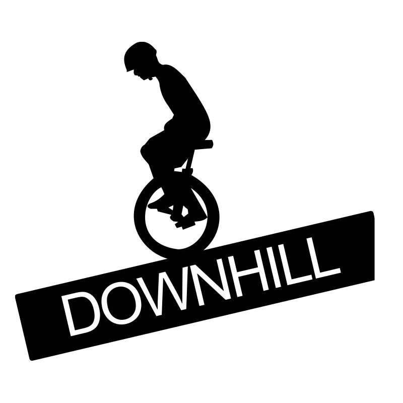 Monocycle, Downhill, A, roue,cavalier de monocycle