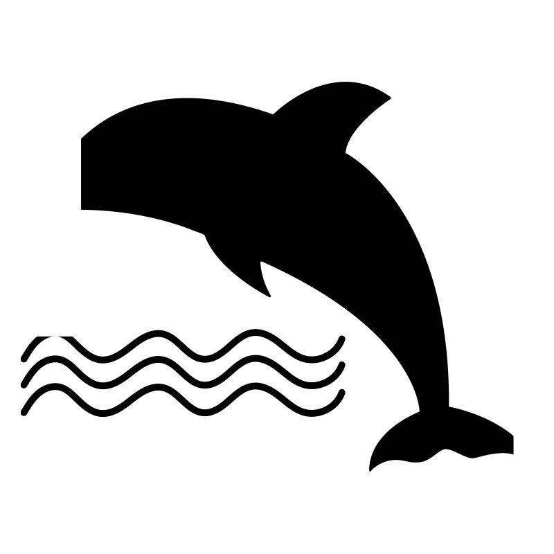 Le dauphin dans l’eau comme vecteur
