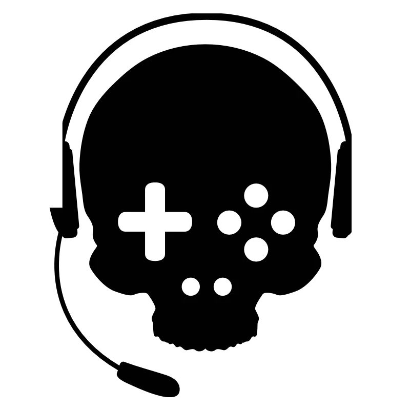 Game Controller Skull with Headset