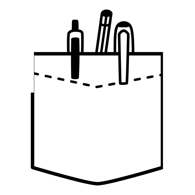 Stifte in Brusttasche