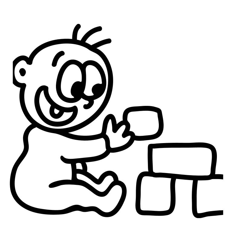 Bébé - blocs de construction - ligne