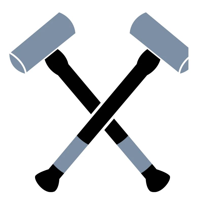 double sledgehammer hammers crossed