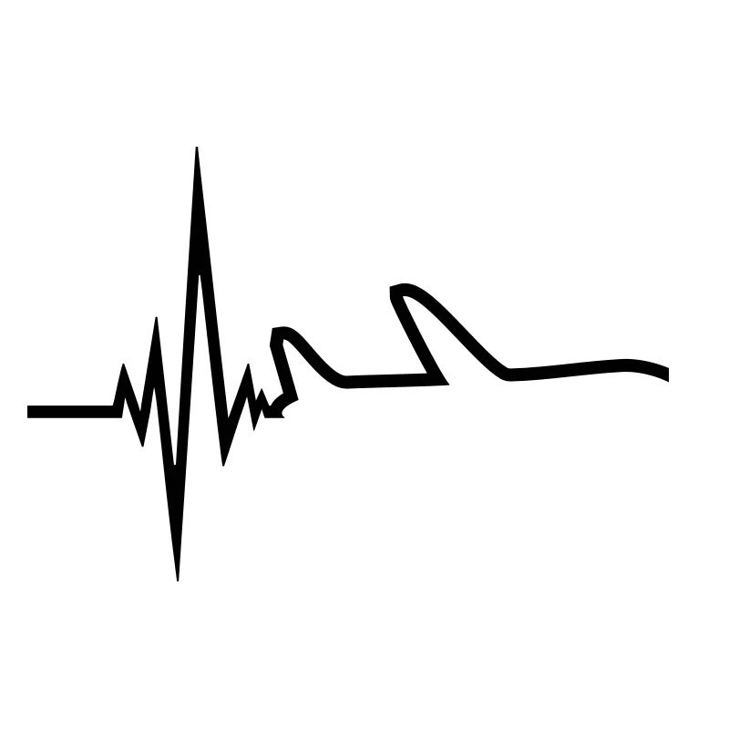 line logo pulse frequency heartbeat line airplane