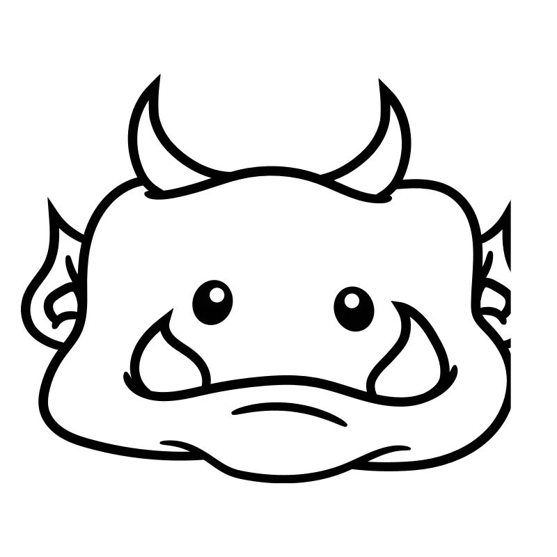 Head face cute cute ogre ork troll funny monster s