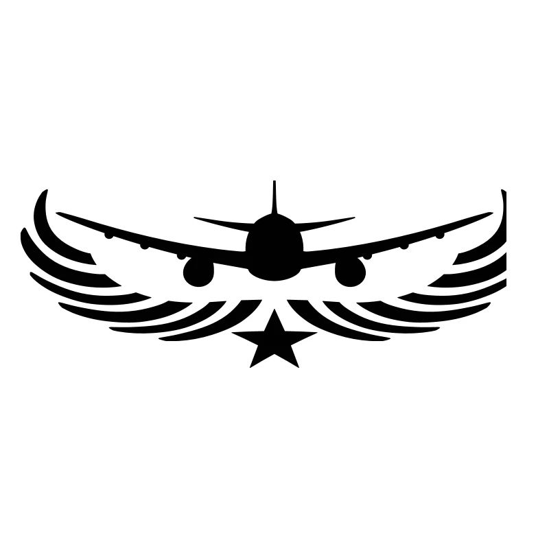 star emblem front front plane fly pilot machine ju
