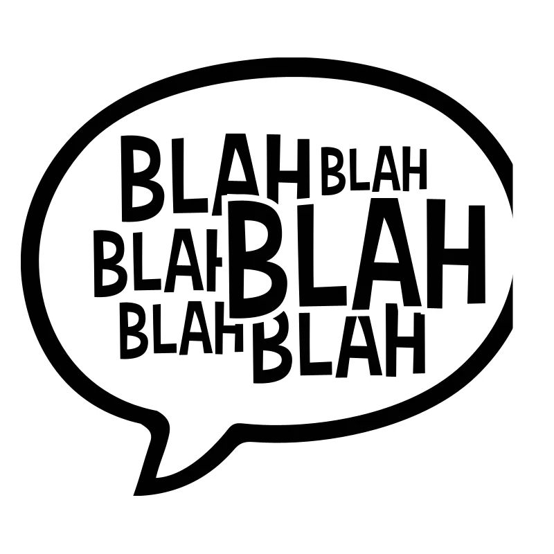 Comic speech bubble blah