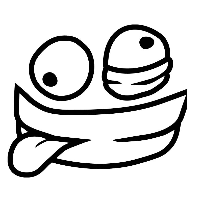 Comic Psychopath Gesicht