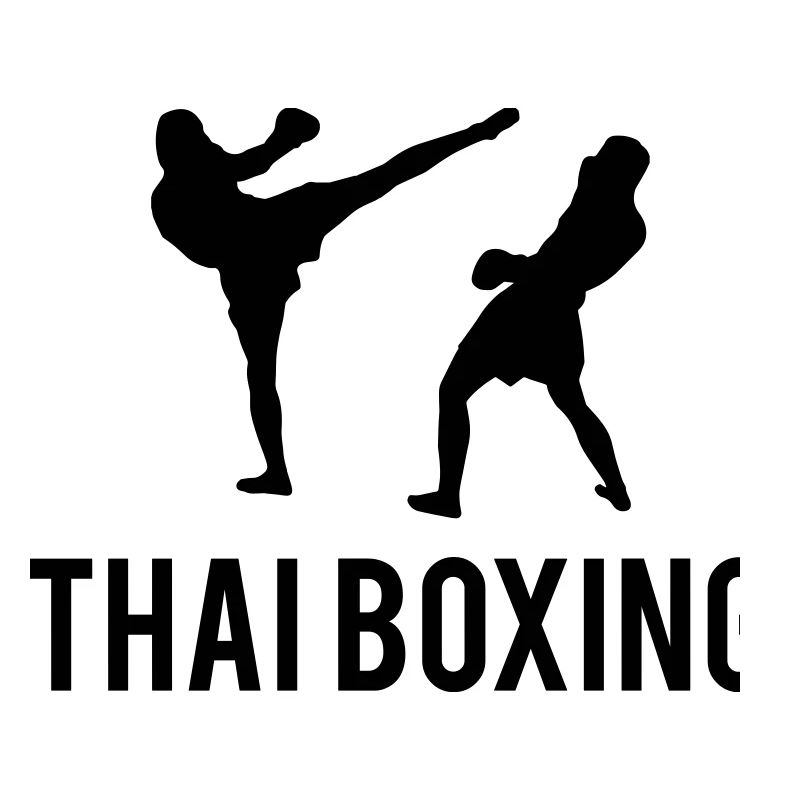 Thai-Boxing Silhouette Männer