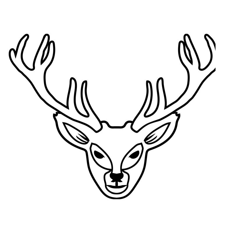 bois mignon de cerf de mur de visage mignon