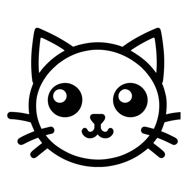 Tête de chat mignon Chat mignon
