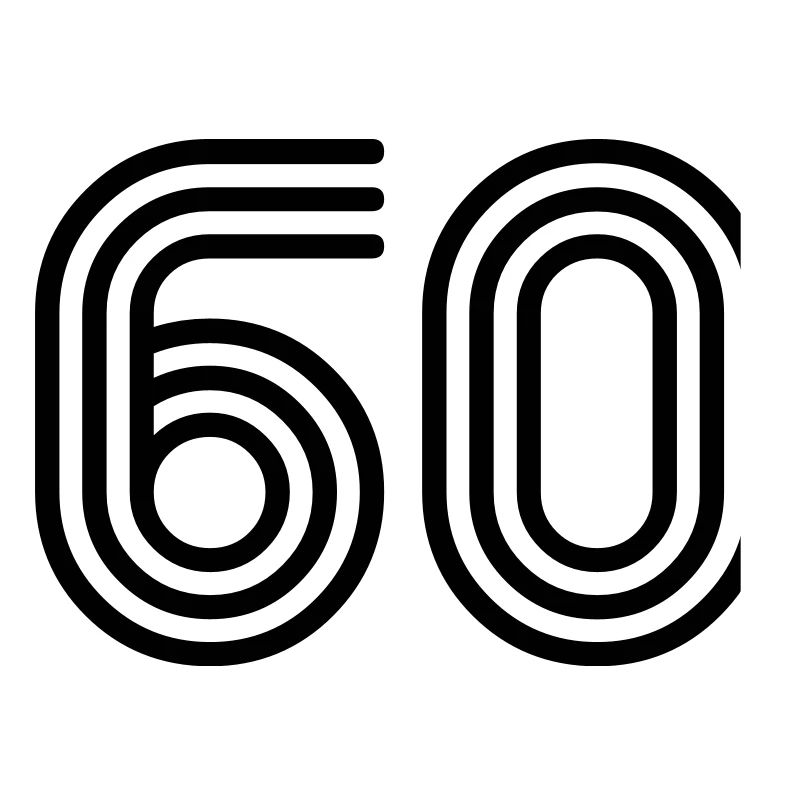 60 sechzig sixty