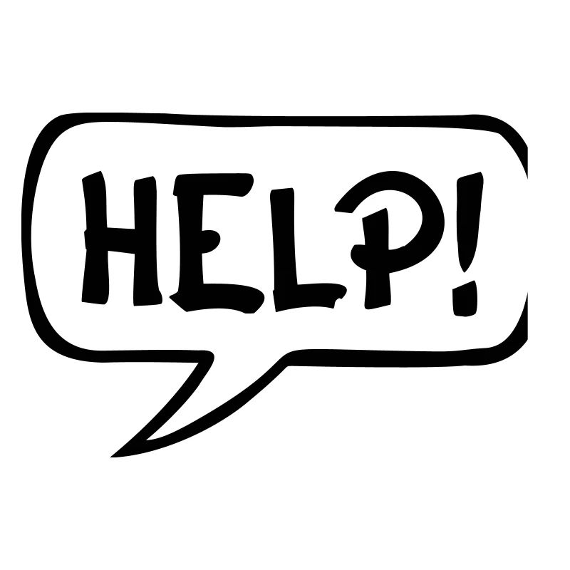 Comic Speech Bubble HELP