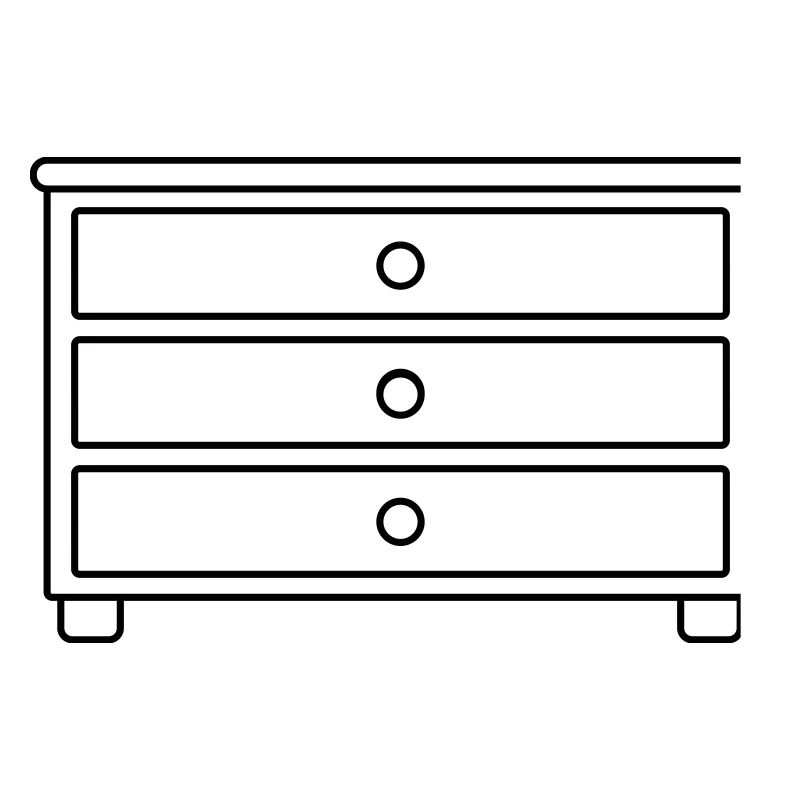 Möbelstück Schubladen Kommode Design
