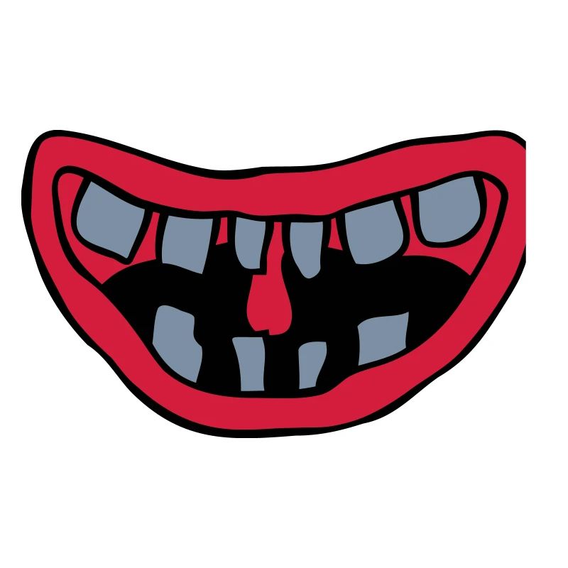 Conception de la bouche de monstre rieur