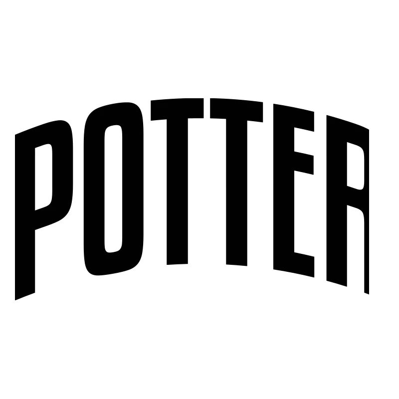 potter stylish arched text logo copy