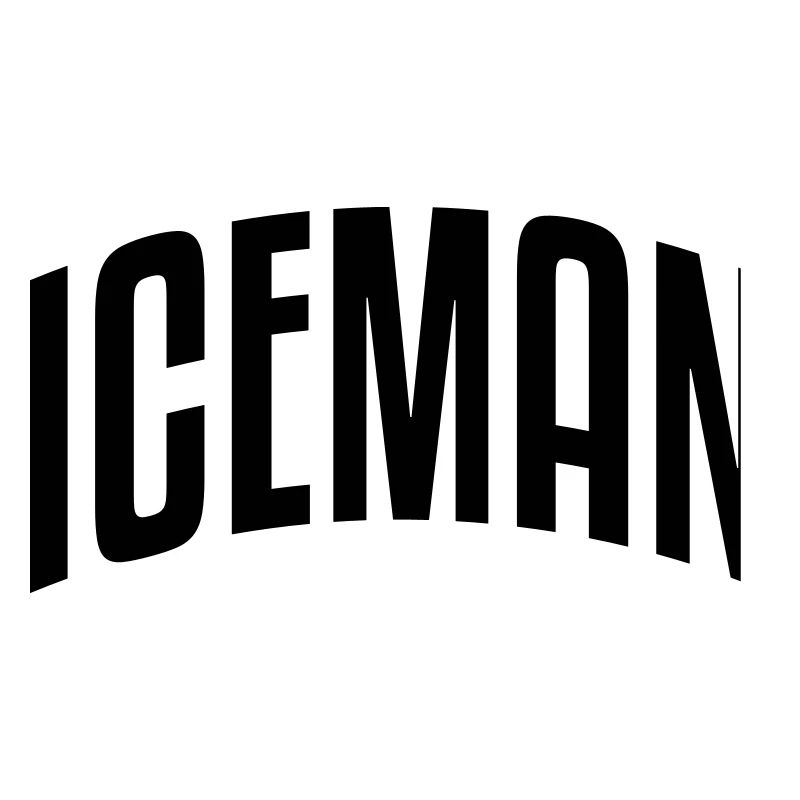 iceman stylish arched text logo