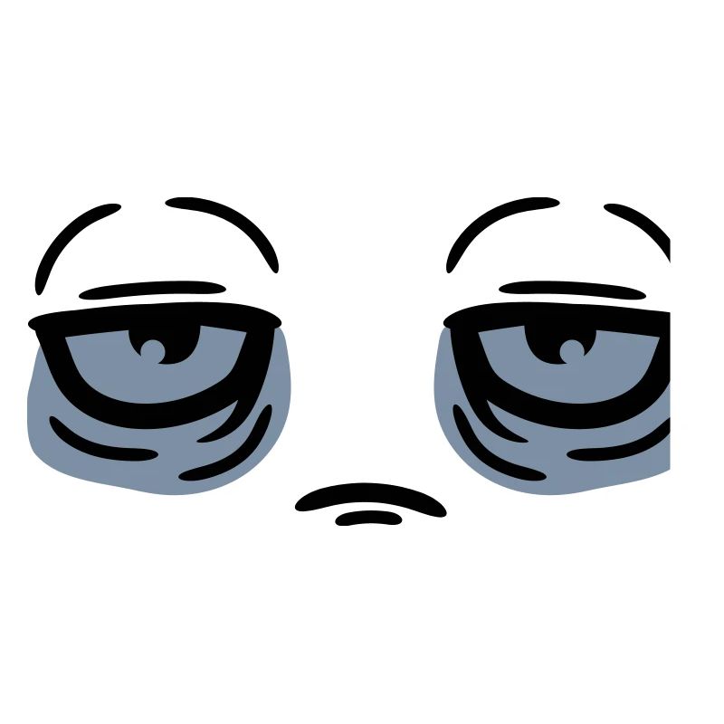 Funny tired face