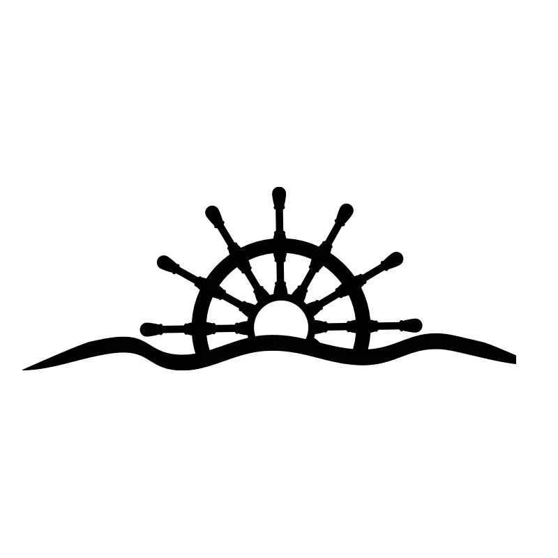 Steering wheel under water waves design