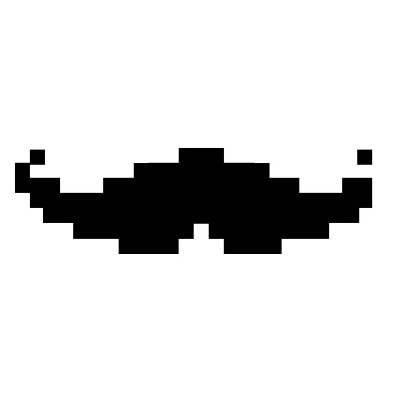 Schnurrbart pixel geek