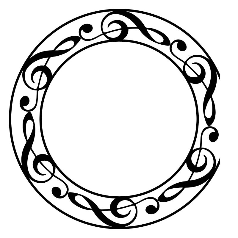 Music notes violin clef frame YOUR TEXT